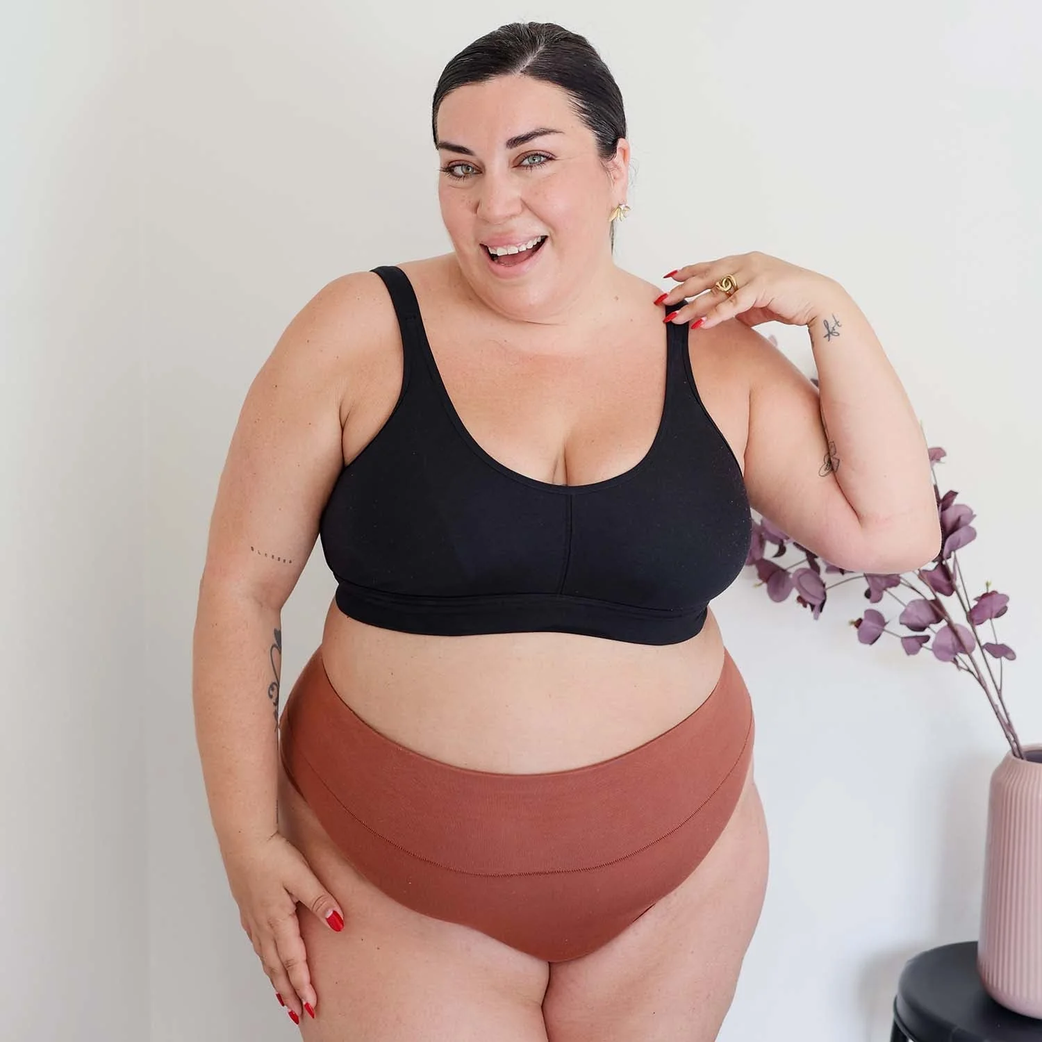 Comfort Cotton Bra - Black - Image 28